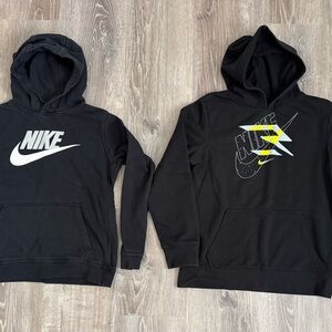 Nike Black and Yellow Graphic Hoodie